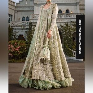 Elegant Green Embellished Maxi Dress